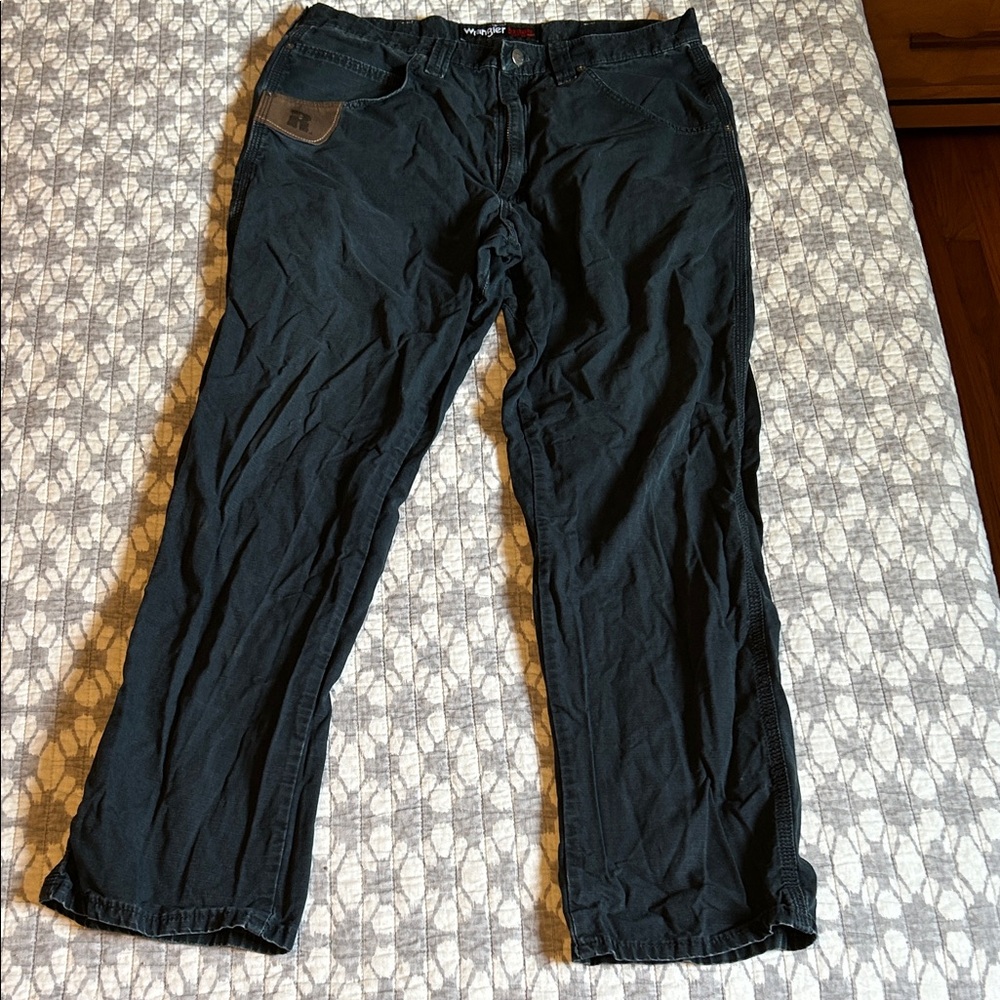 Wrangler Riggs Black Workwear Trousers